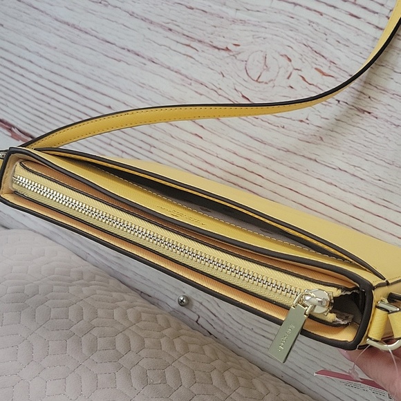 Kate Spade Butter Yellow Crossbody Bag with Minimalist Design NWT - Picture 6 of 13